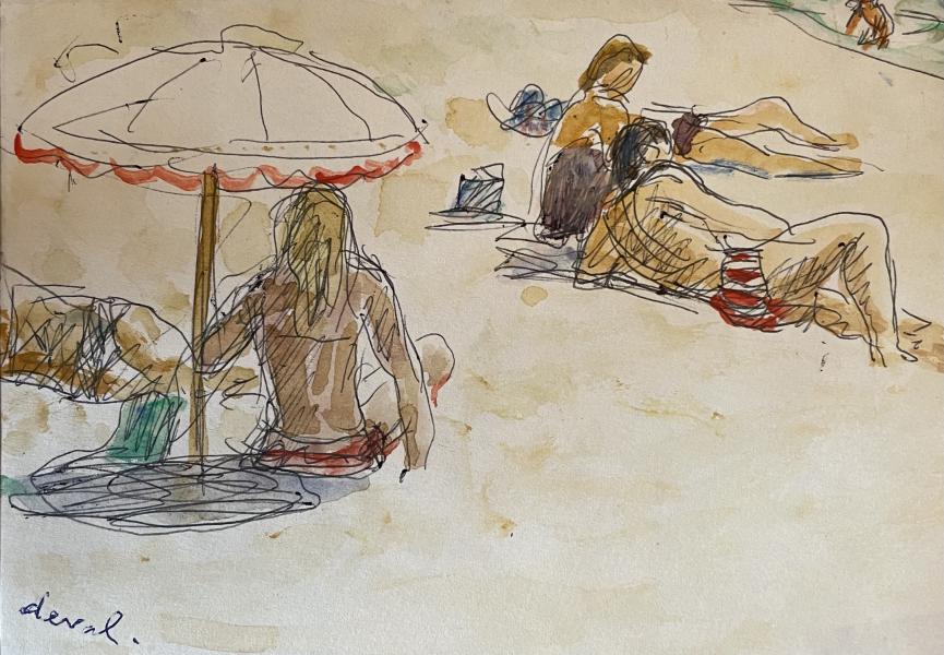 Le parasol blanc