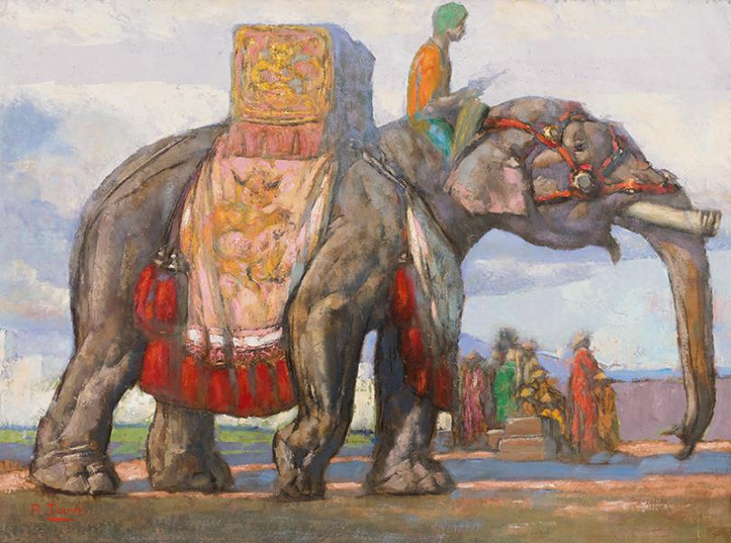 Éléphant caparaçonné, c.1923