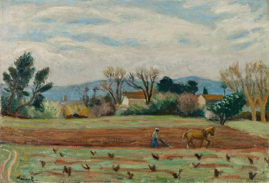 Paysage aux labours