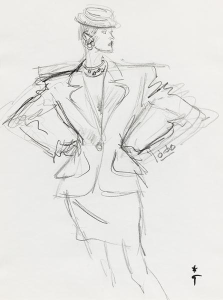 En tailleur rose, Yves Saint-Laurent Rive Gauche, 1987 (2)