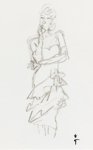 Robe bustier, maison Jean-Louis Scherrer