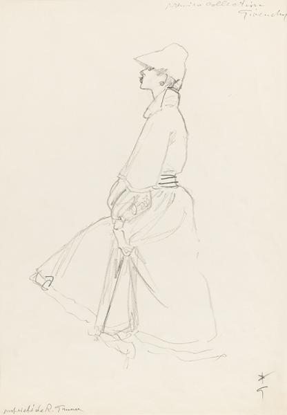 Robe et chapeau cloche, première collection Givenchy.