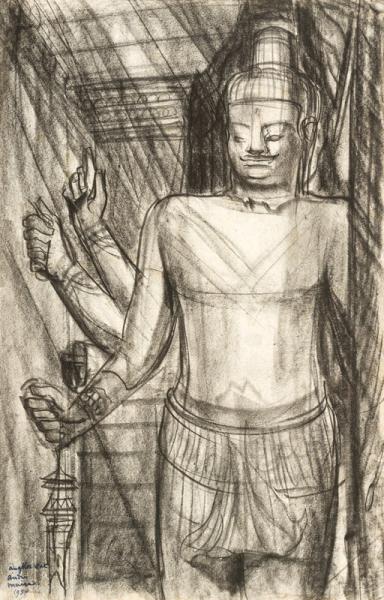 Cambodge, Angkor Vat, Grand Bouddha