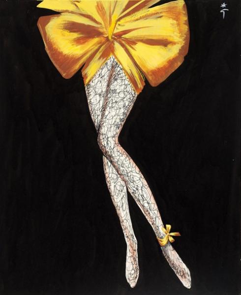 Jambes enrubannées, projet pour Ortalion (Bemberg), circa 1975 (2)